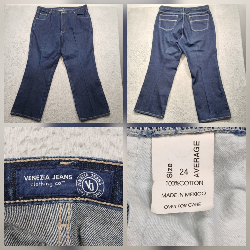 Venezia Jeans Women's‎ Size 24 Average Dark Blue Denim Bootcut